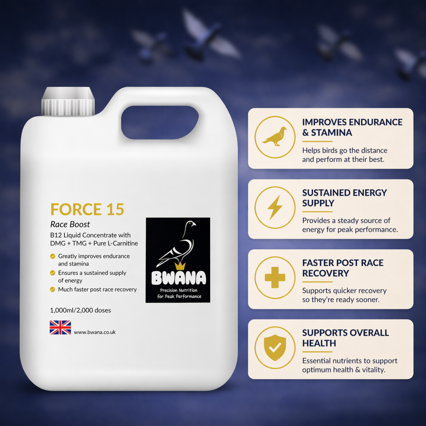 Force 15 Racing Pigeon Pre Race Booster